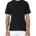 Los Angeles Apparel S/S Cotton-Poly Crew 3.8 Oz ff01 Black Front