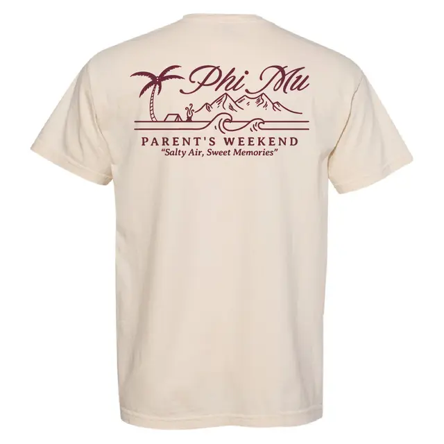 Phi Mu Palm Tree and Mountain Parent's Weekend Shirt 2
