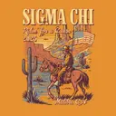 Sigma Chi Cowboy Desert Scene Philanthropy Shirt