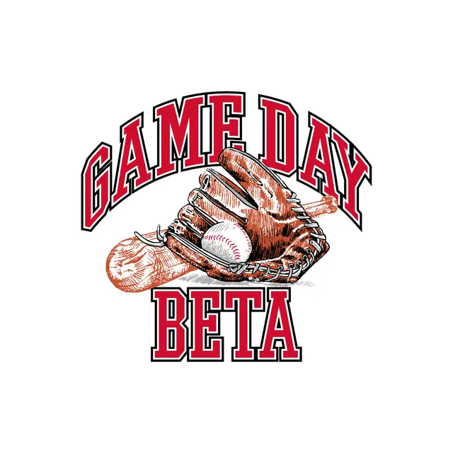 Beta Theta Pi Baseball Glove Graphic Game Day Shirt