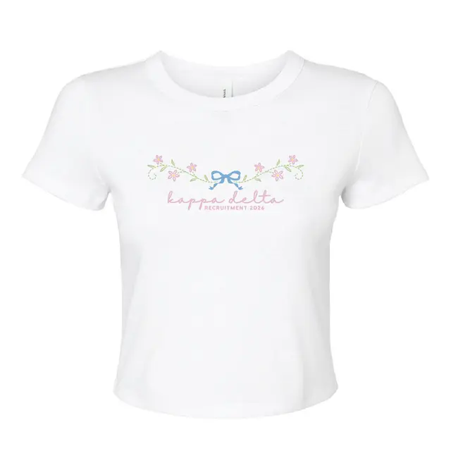 Kappa Delta Floral Vine and Bow Recruitment Shirt 2