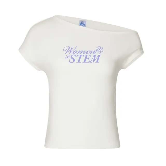 Women in STEM Elegant Script and Atom PR Shirt 2