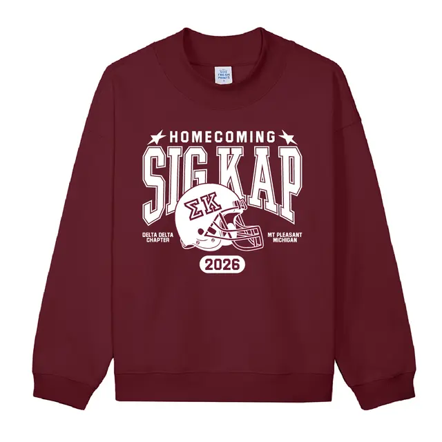 Sigma Kappa Helmet Graphic Homecoming Hoodie 2
