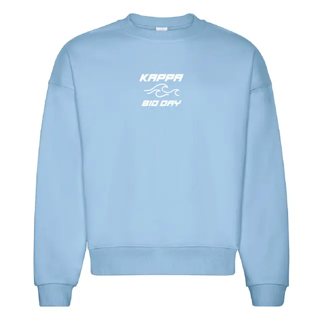 Kappa Kappa Gamma Bold Texts with Waves Bid Day Crewneck 2