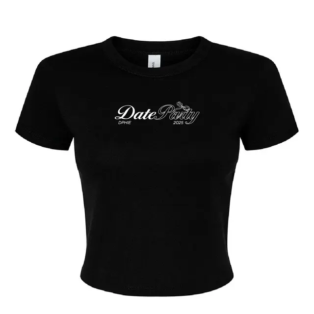 Delta Phi Epsilon Script Text Date Party Shirt 2