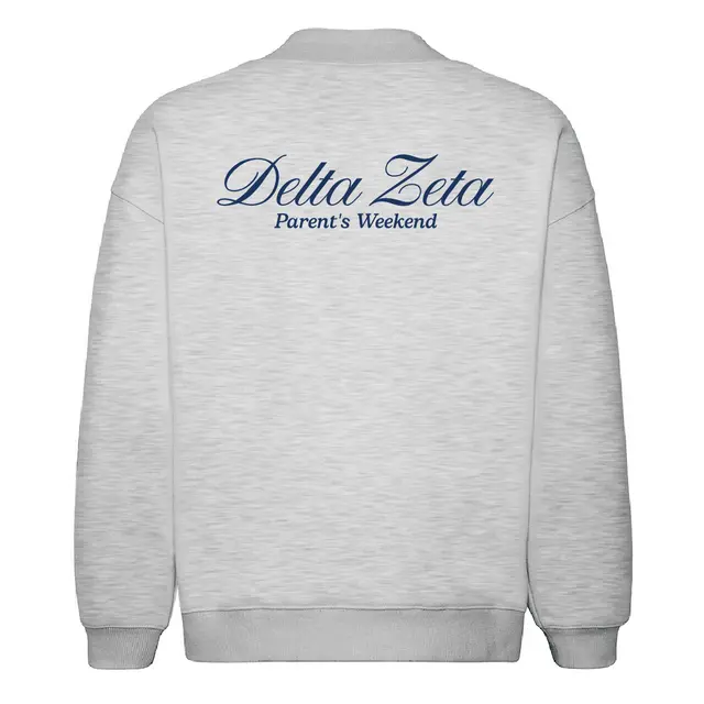 Delta Zeta Elegant Script Parent's Weekend Sweater 2