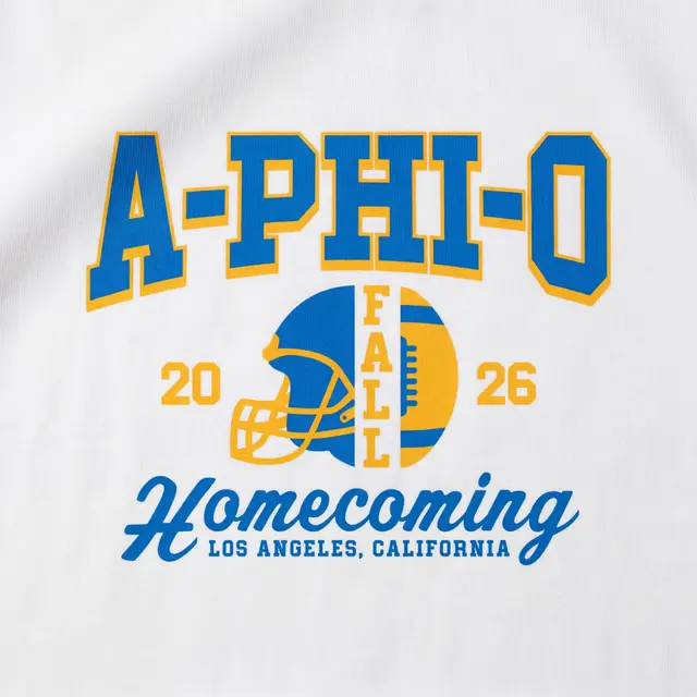 Alpha Phi Omega Bold Block Lettering Football Homecoming Hoodie