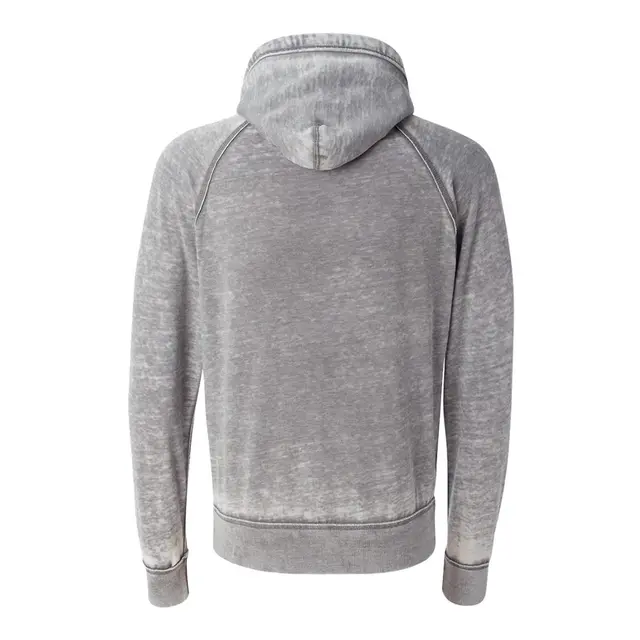 Customizable J America Vintage Zen Fleece Hooded Sweatshirt 8915 Cement Back