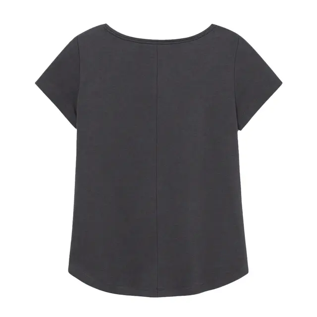 US Blanks Ladies' Recycled Scoop Blouse Anthracite Back