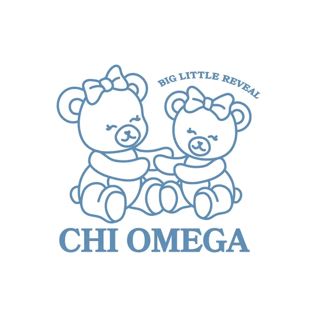 Chi Omega Cute Teddy Bears Big Little Reveal Tank