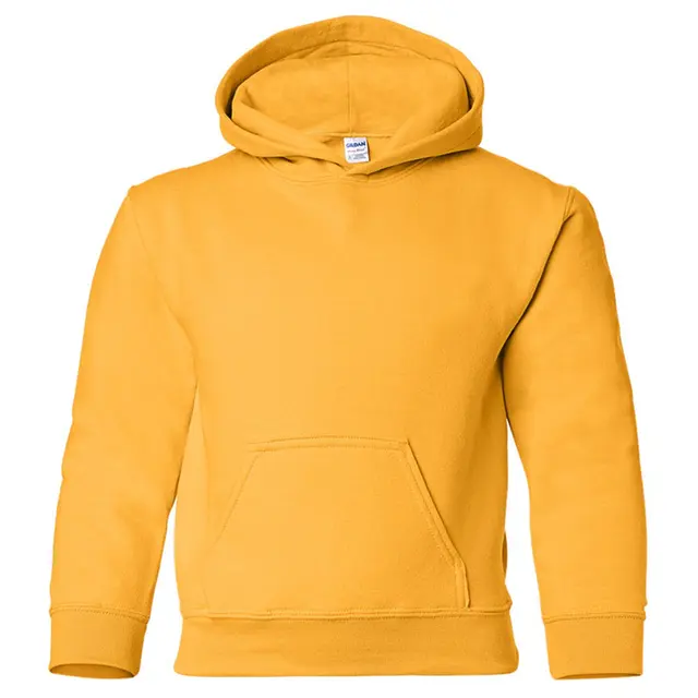 Gildan Youth Heavy Blend™ 8 oz., 50/50 Hooded Sweatshirt g185b Gold Front