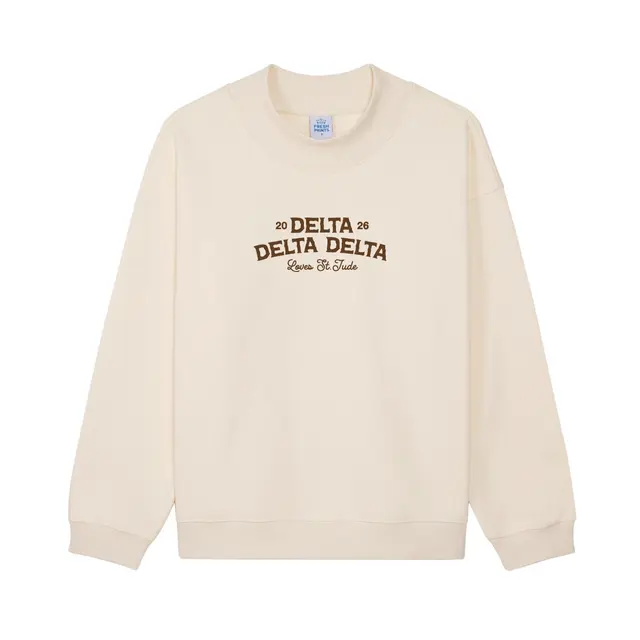 Delta Delta Delta Arched Lettering Philanthropy Sweater 2