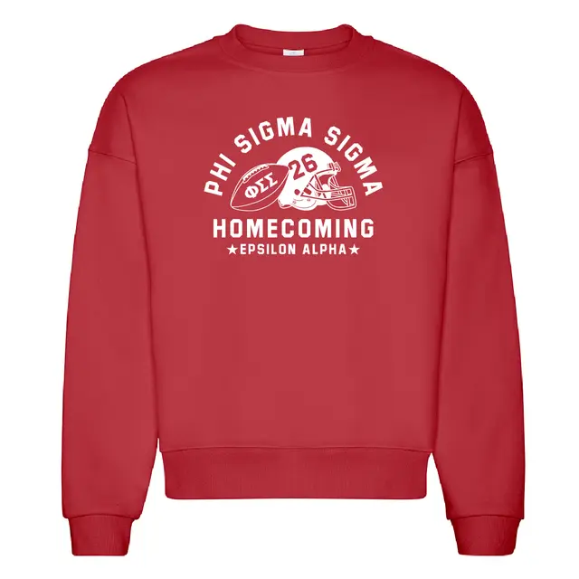 Phi Sigma Sigma Football Graphic Homecoming Crewneck 2