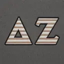 Delta Zeta Striped Lettered PR Hoodie