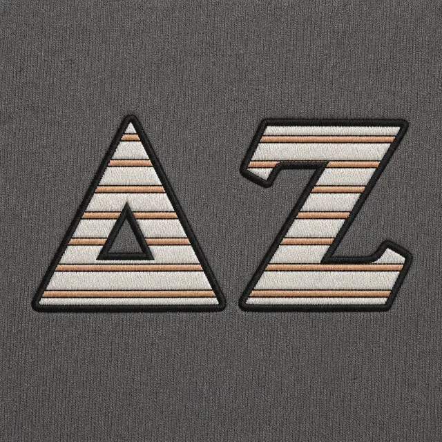 Delta Zeta Striped Lettered PR Hoodie