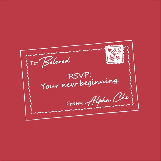 Alpha Chi Omega Postcard Style Rush Sweater