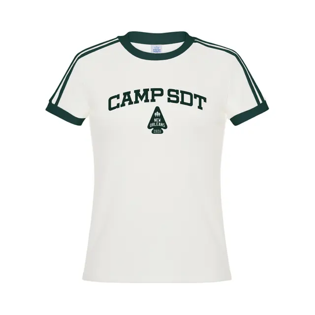 Sigma Delta Tau Block Lettering Camp Graphic Shirt 2