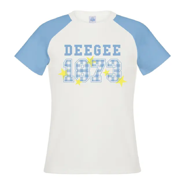 Delta Gamma Plaid Text PR Shirt 2
