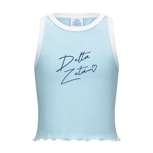 Delta Zeta Flowing Script PR Tank 2