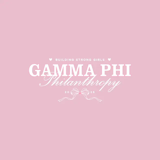 Gamma Phi Beta Chic Script and Bow Philanthropy Shirt