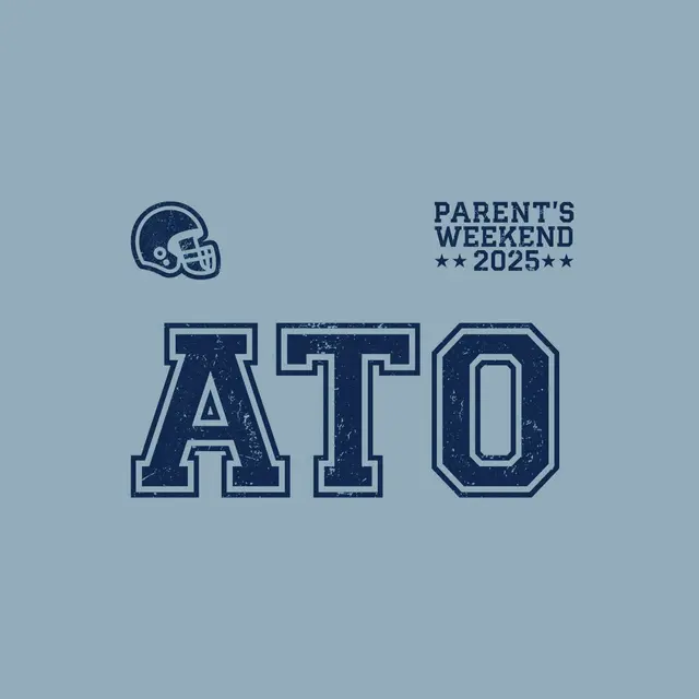 Alpha Tau Omega Bold Helmet Text Parent's Weekend Sweater