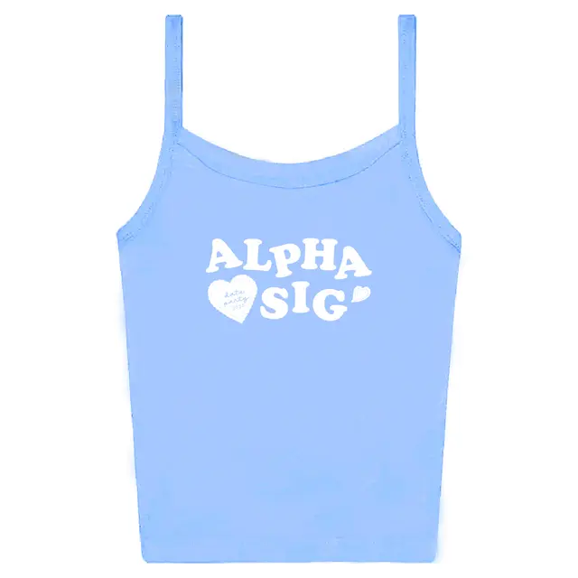 Alpha Sigma Alpha Heart Text Date Party Tank 2