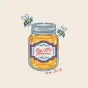 Chi Omega Honey Jar and Bees Big Little Reveal Crewneck