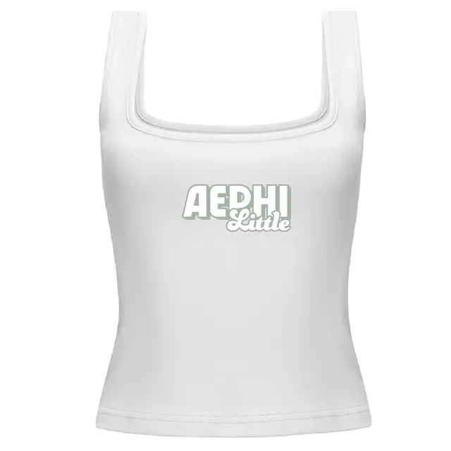 Alpha Epsilon Phi Block and Script Text Big Little Reveal Tank 2