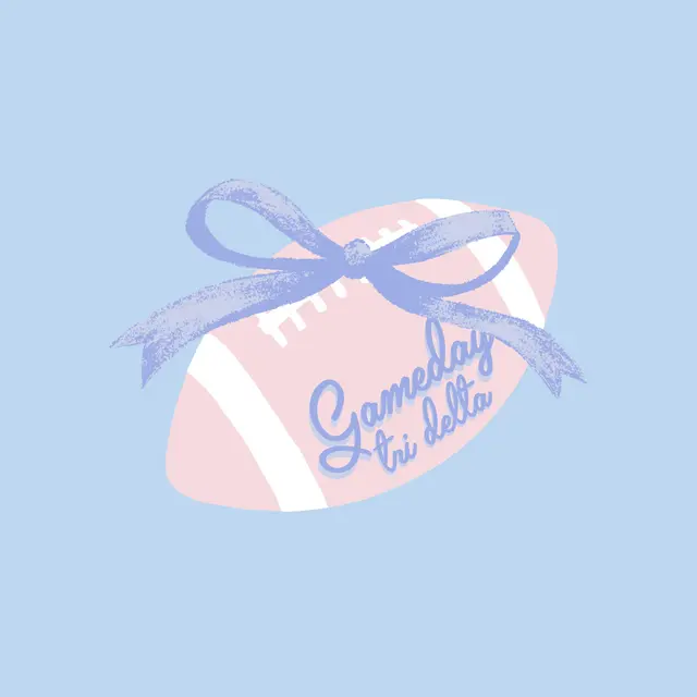 Delta Delta Delta Pastel Football Gameday Crewneck