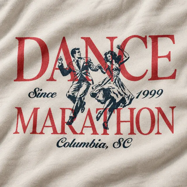 Dance Marathon Vintage Dance Illustration PR Crewneck