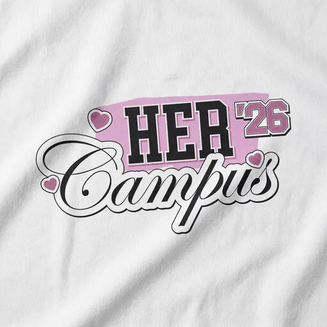 Her Campus Curved Hearts Graphic PR Shirt