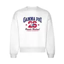 Gamma Phi Block Lettering Football Helmet Parents Weekend Crewneck 2