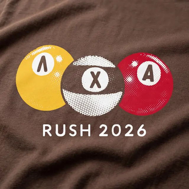 Lambda Chi Alpha Halftone Billiard Balls Rush Shirt