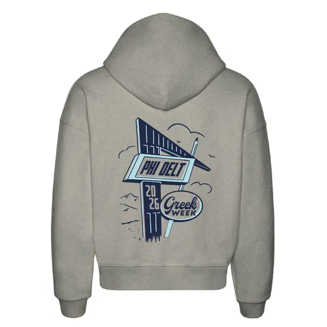 Phi Delta Theta Directional Sign Graphic Greek Week Hoodie 2
