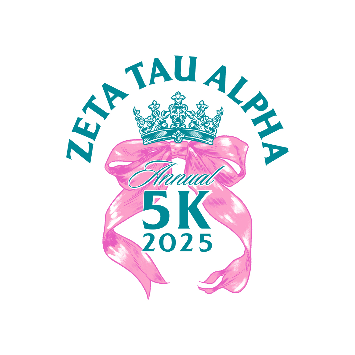 Zeta Tau Alpha Crown and Ribbon Philanthropy Shirt | Fresh Prints