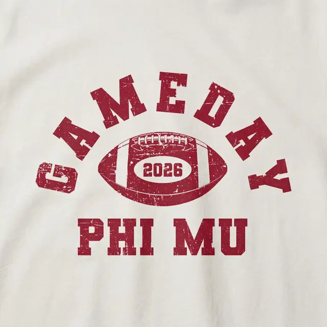 Phi Mu Football Graphic Game Day Shirt