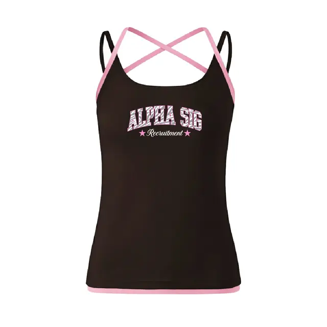 Alpha Sigma Alpha Zebra Pattern Recruitment Tank 2