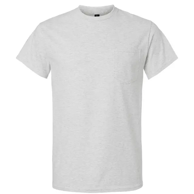 Gildan Adult Ultra Cotton 6 Oz. Pocket T-Shirt g230 Ash Front