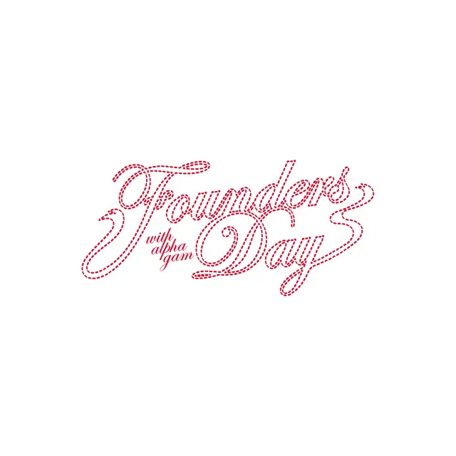 Alpha Gamma Delta Script Text Founder's Day Crewneck