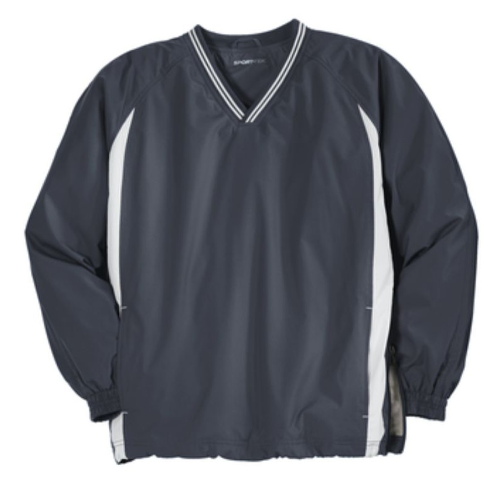 Sport-Tek Tipped V-Neck Raglan Wind Shirt | Fresh Prints