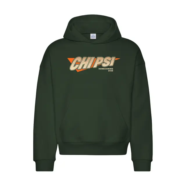Chi Psi Bold Block Lettering Graphic Homecoming Hoodie 2
