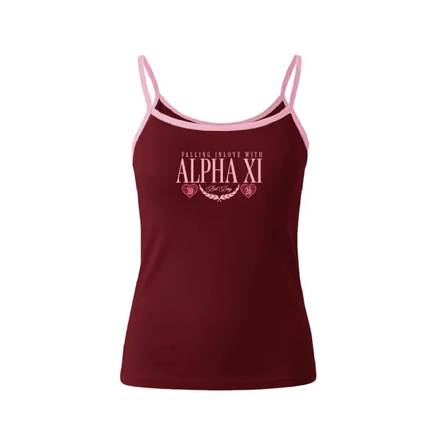 Alpha Xi Delta Heart Illustration Bid Day Tank 2