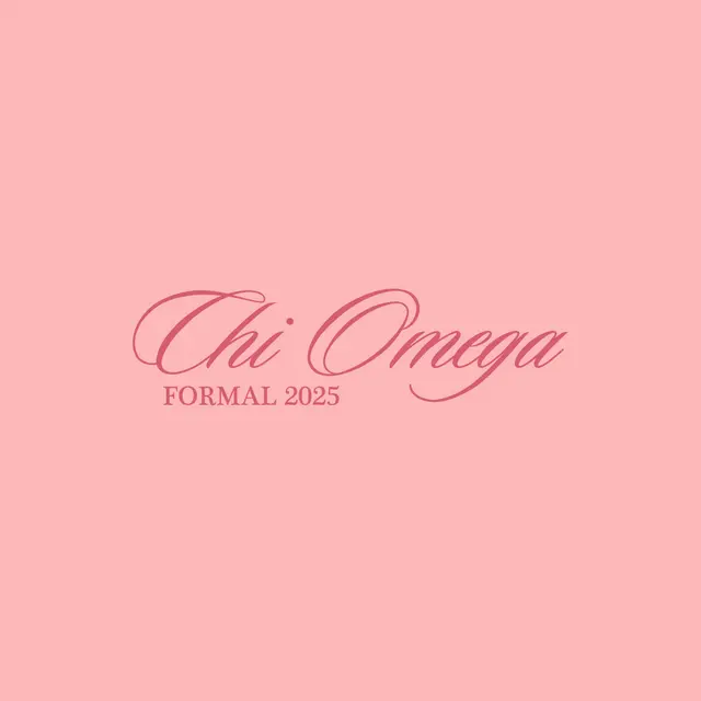 Chi Omega Elegant Script Formal Shirt in Pink