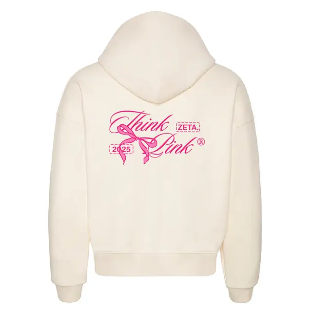 Zeta Tau Alpha Pink Ribbon Philanthropy Hoodie 2