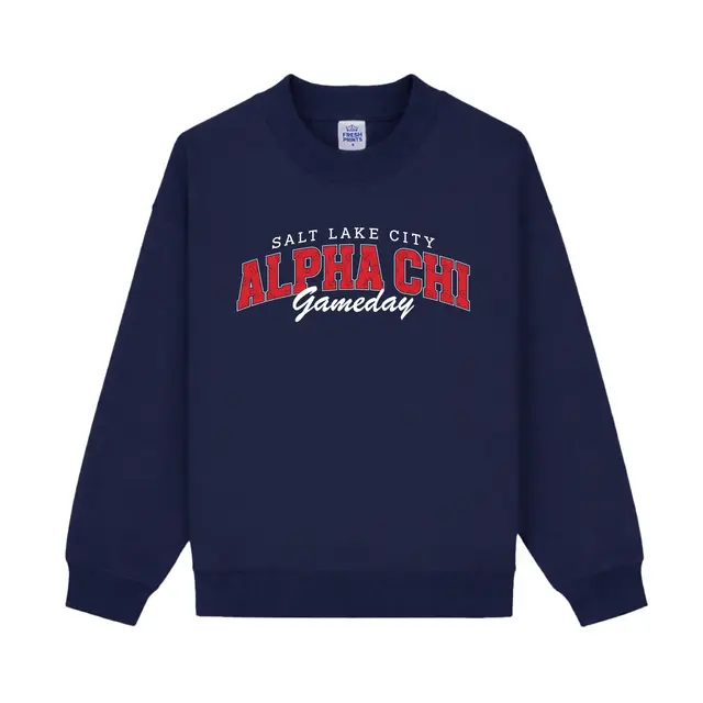 Alpha Chi Omega Block Lettering Game Day Hoodie 2