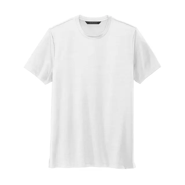Mercer + Mettle Stretch Jersey Crew White Front