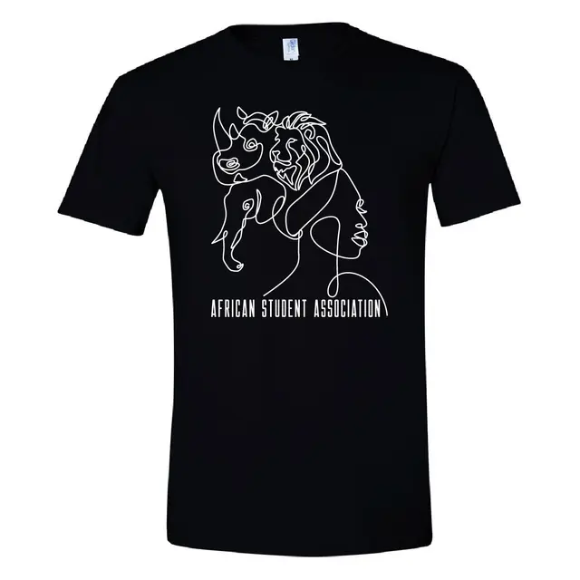 African Student Association Line Art Animal Faces PR Shirt 2