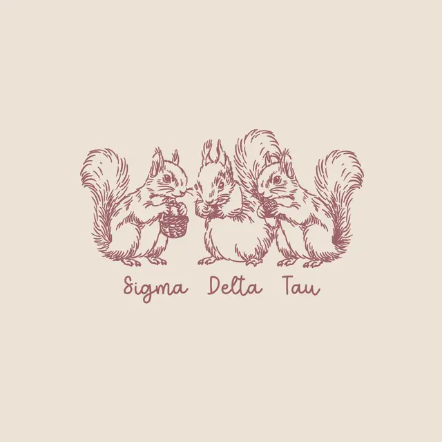 Sigma Delta Tau Trio Squirrels PR Crewneck