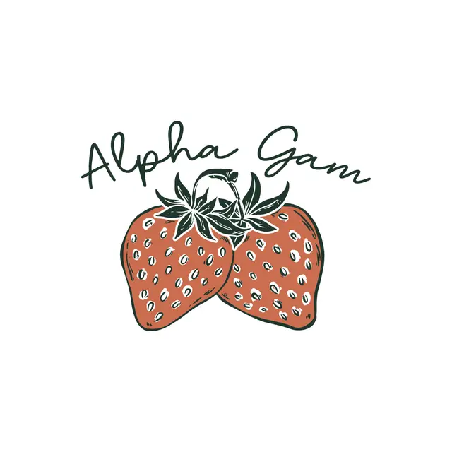 Alpha Gamma Delta Strawberry Illustration PR Shirt