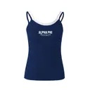 Alpha Phi Stacked Serif Text PR Tank 2